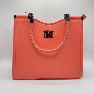 NWT Badgley Mischka Coral Tote with Braided Handle